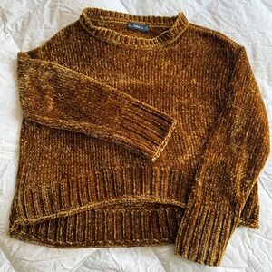 Zara Golden Brown Crop Sweater